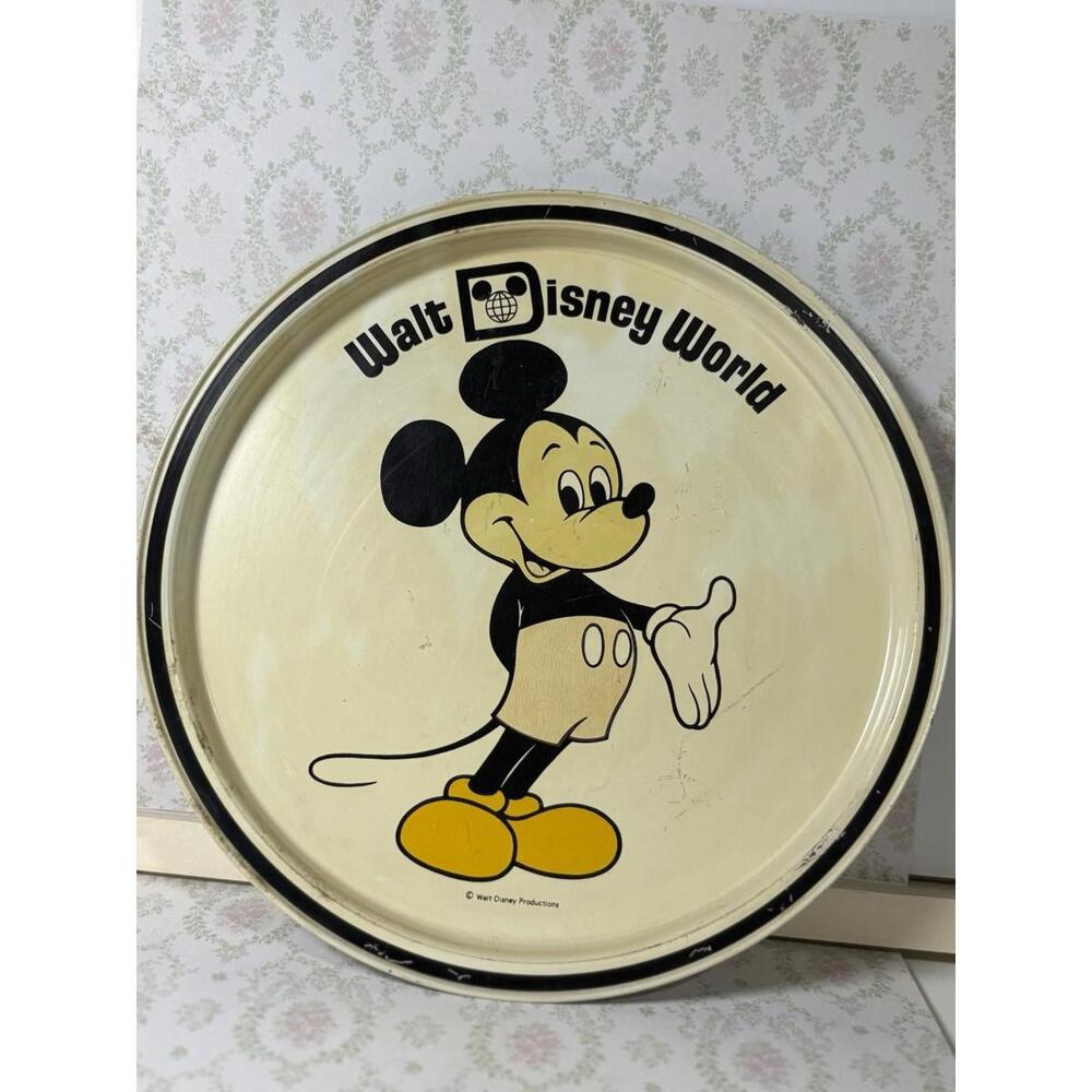 Vintage Walt Disney World Mickey‎ Mouse Metal Serving Tray